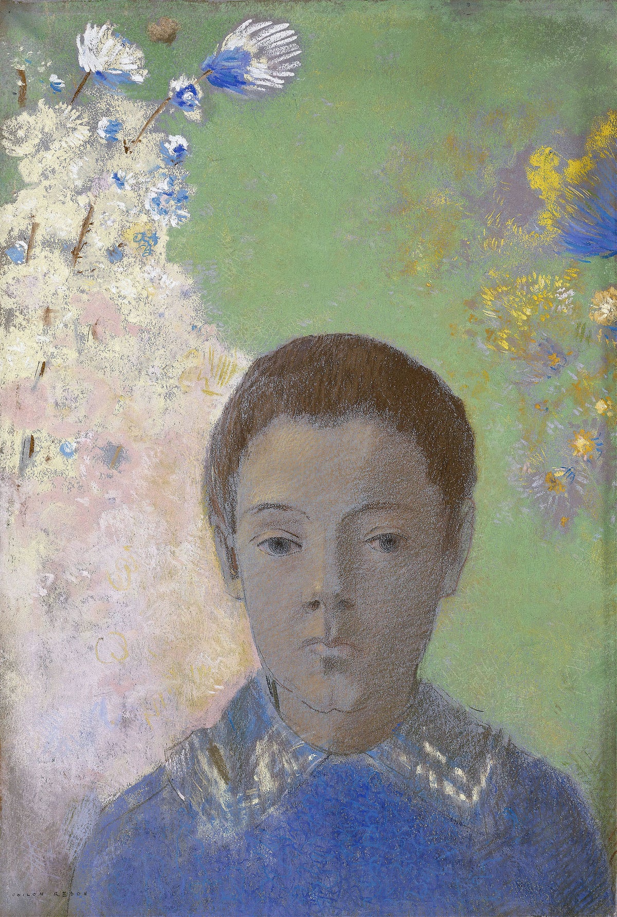 Odilon Redon - Portrait of Ari Redon (1884-1892)