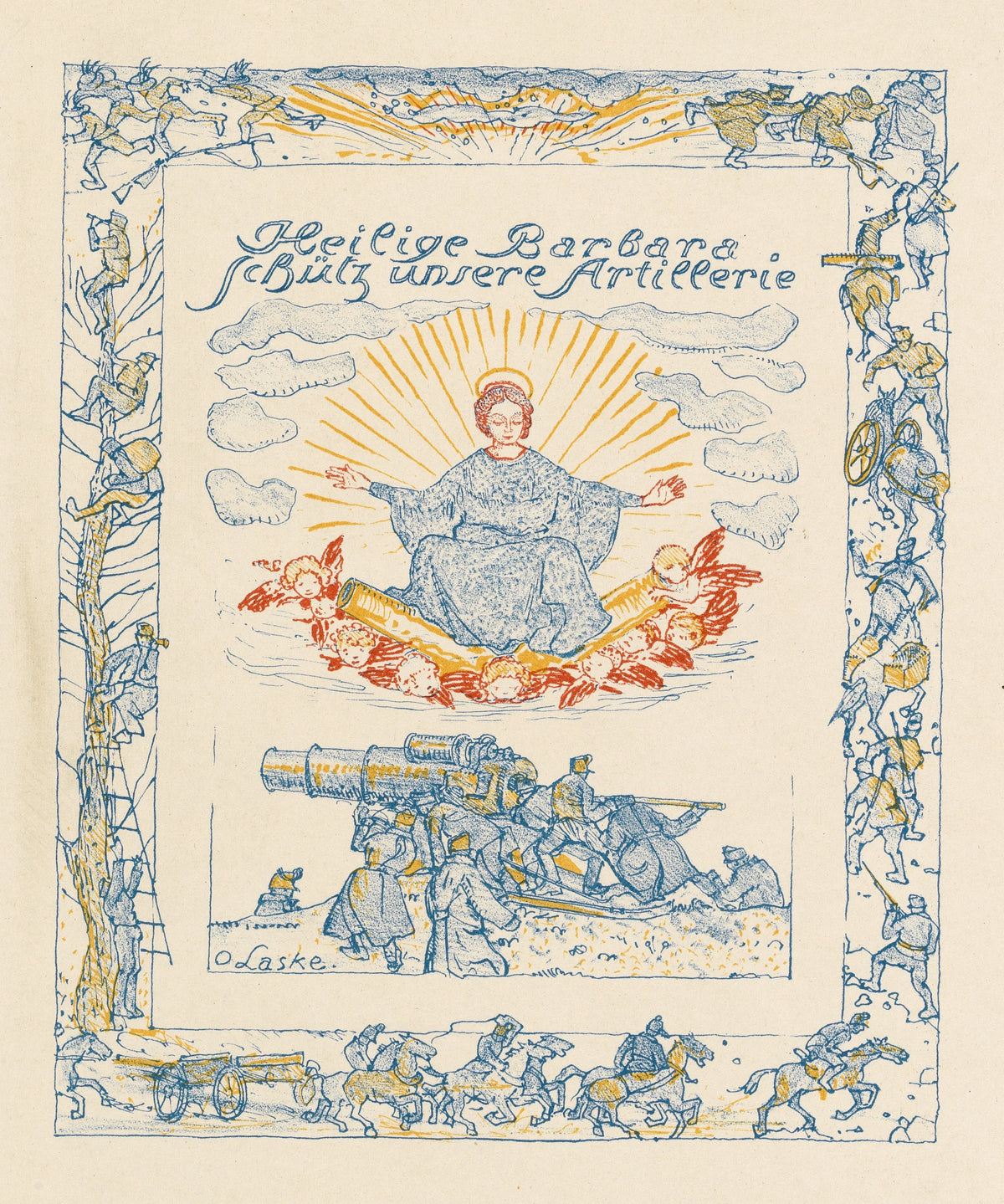 Oskar Laske - Heilige Barbara. Schütz unsere Artillerie (1917)