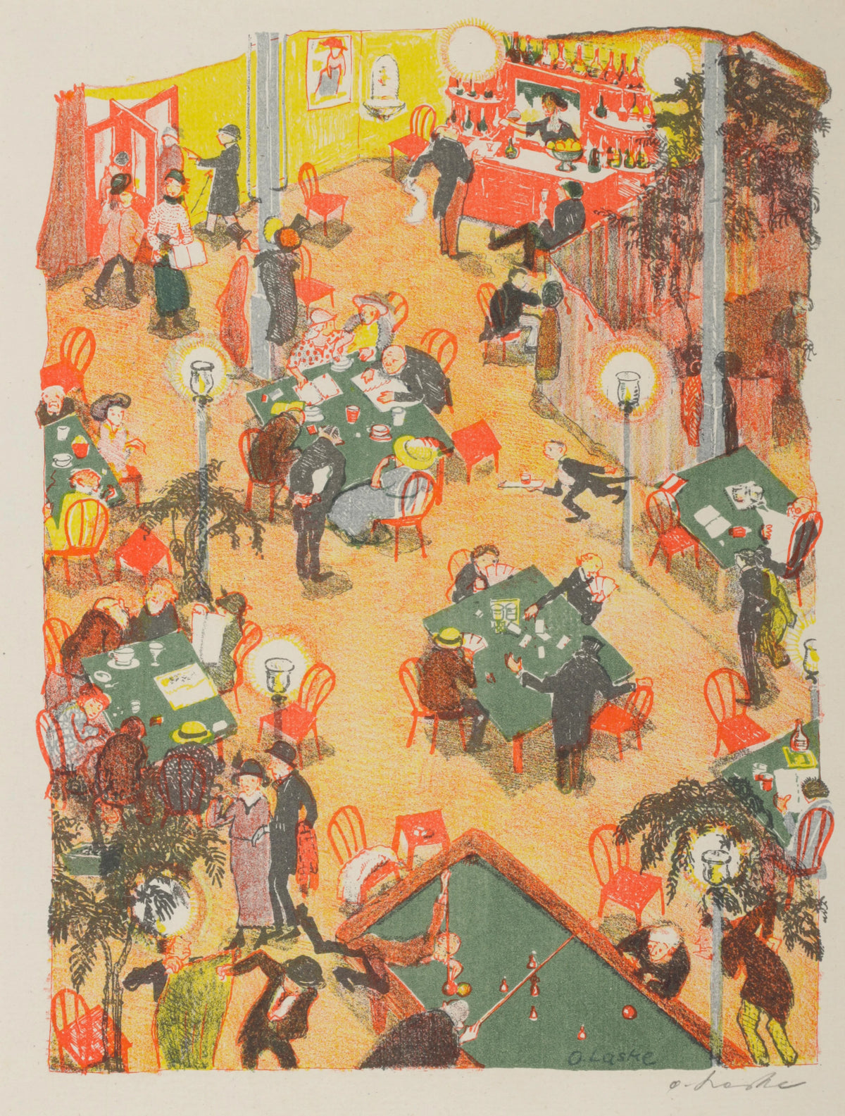Oskar Laske - Kaffeehaus (1920)