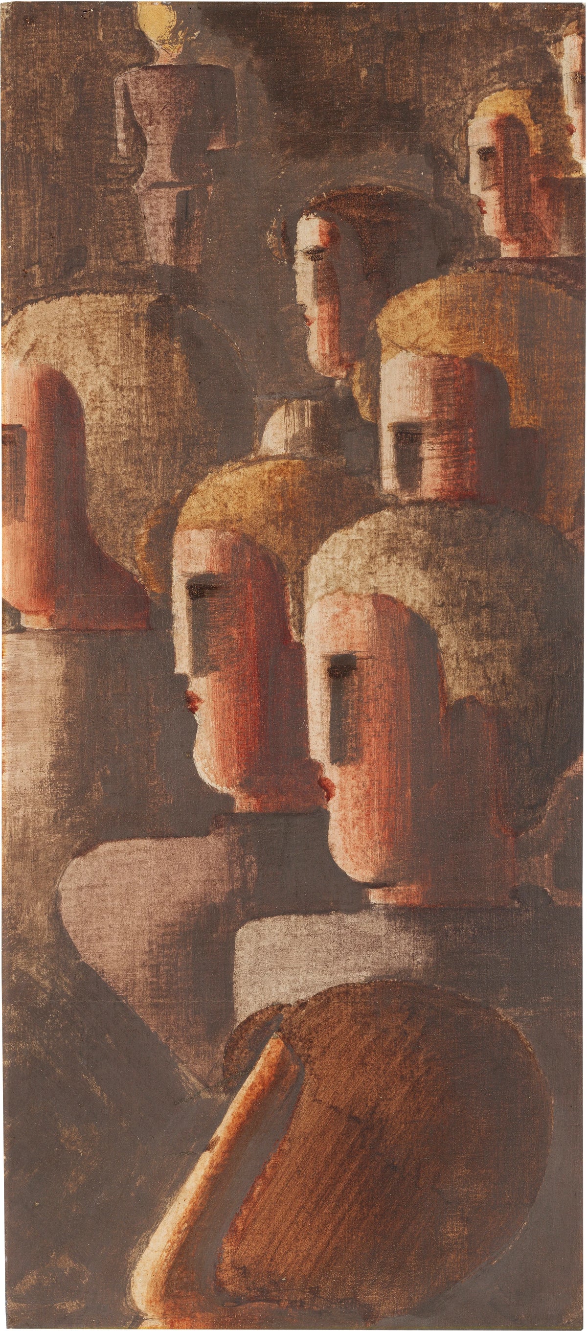 Oskar Schlemmer - Jünglingsgruppe in Braun (1928)