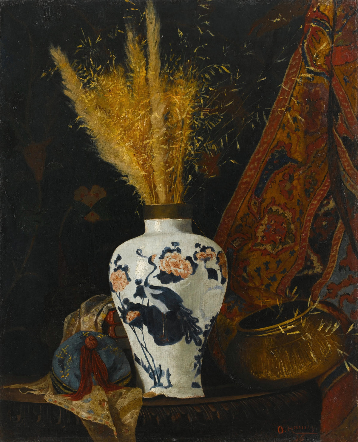 Osman Hamdi Bey - Beyaz Vazoda Çiçekler (1910)