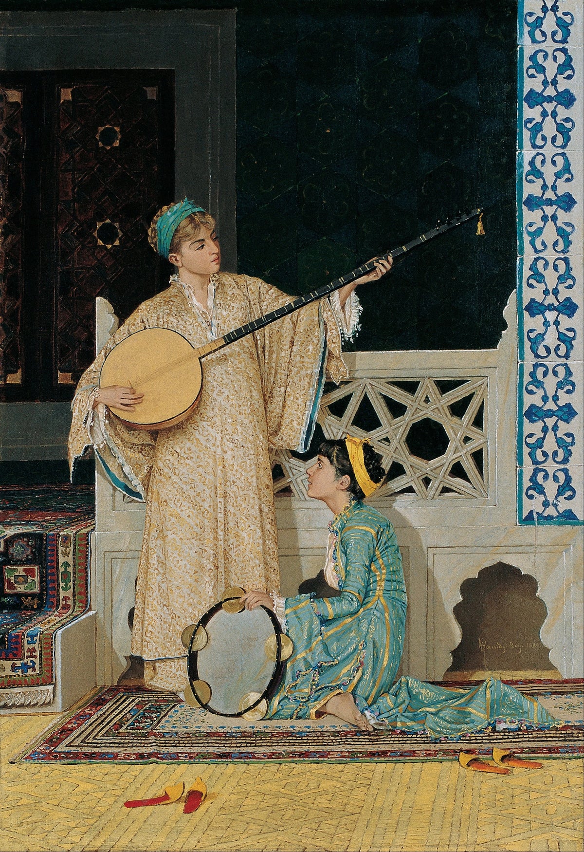 Osman Hamdi Bey - İki Müzisyen Kız (1880)