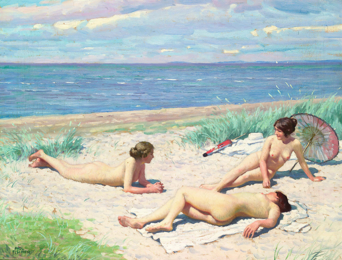 Paul Fischer - Girls on the beach