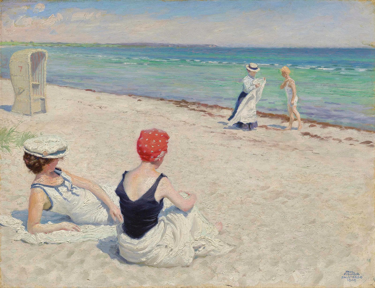 Paul Fischer - On the beach, Falsterbro (1909)