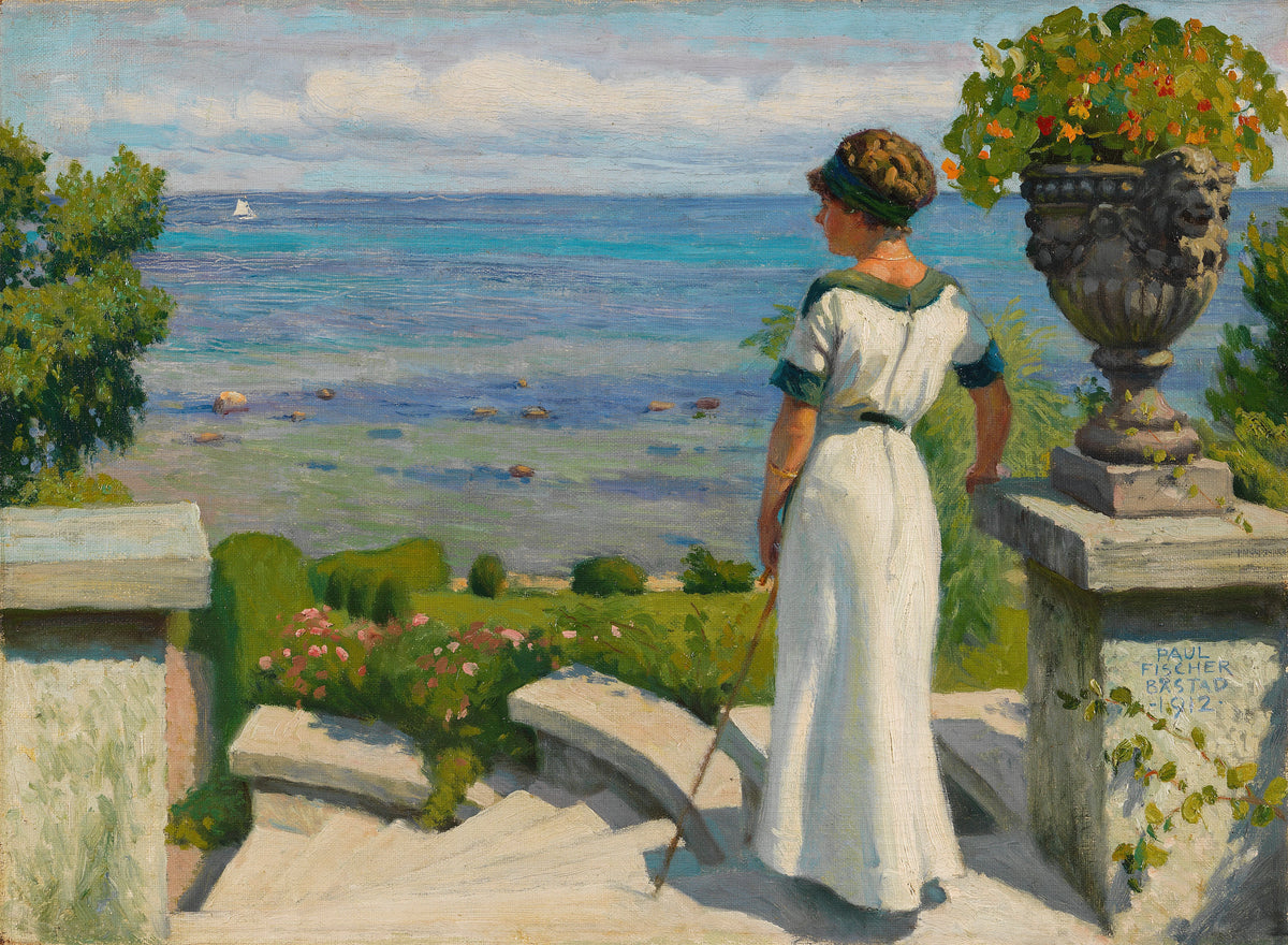 Paul Fischer - On the terrace (1912)