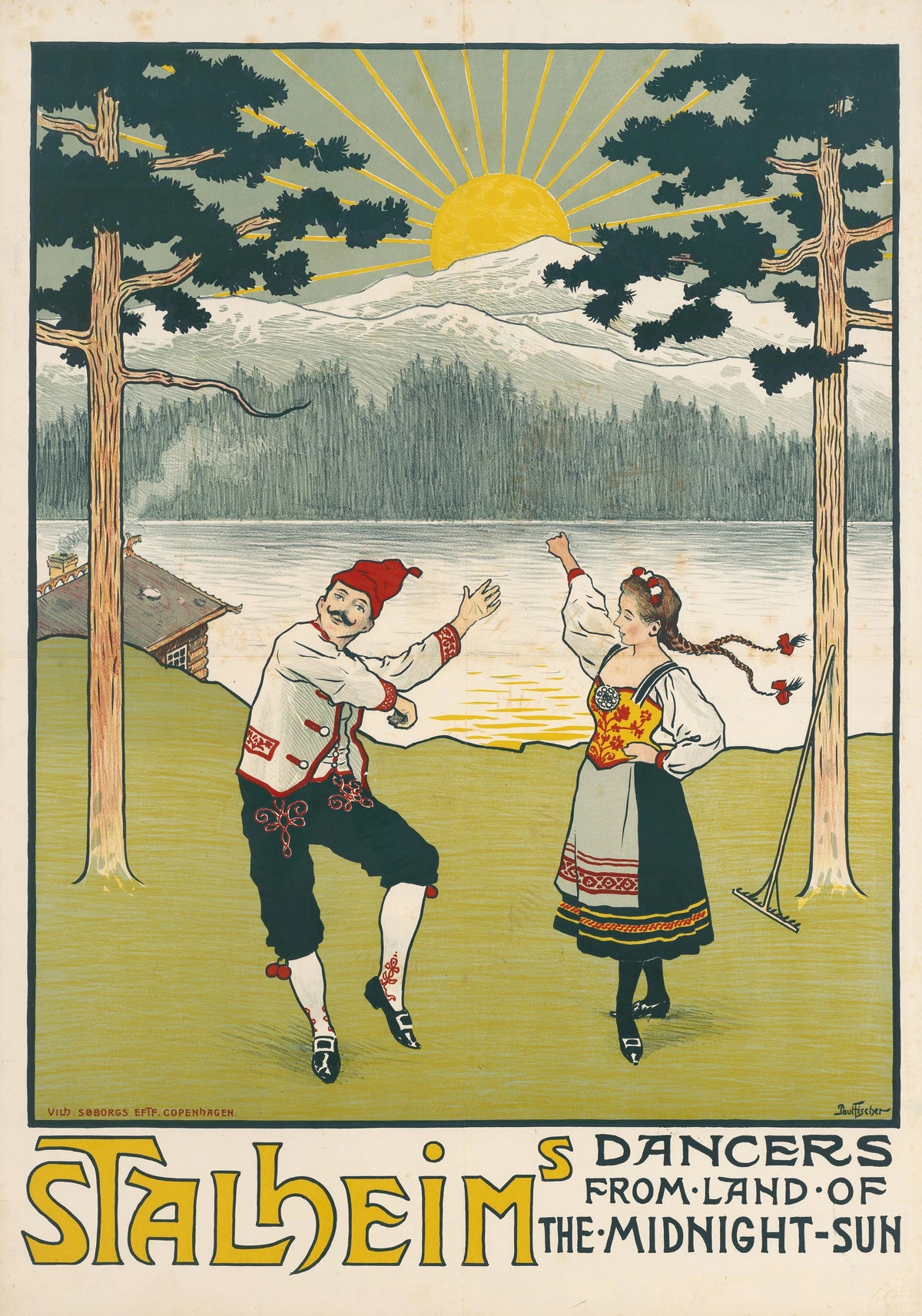 Paul Fischer - Stalheims dancers from land of the midnight-sun (1897)