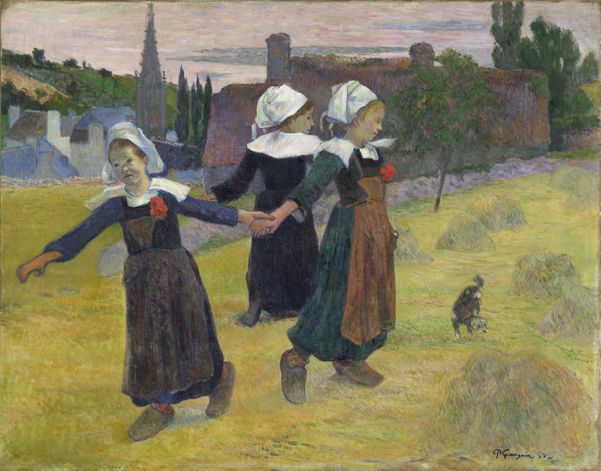 Paul Gauguin - Breton Girls Dancing,Pont-Aven (1888)