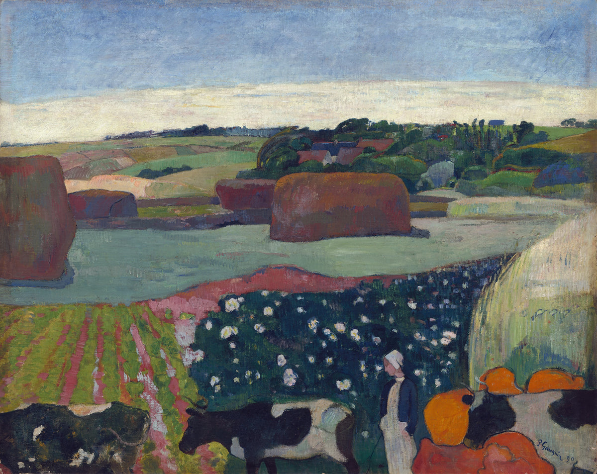 Paul Gauguin - Haystacks in Brittany (1890)