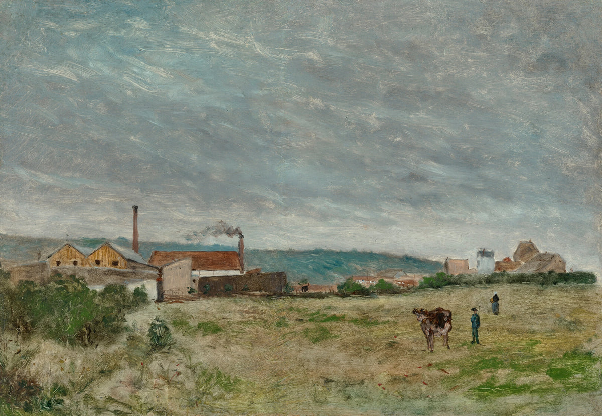 Paul Gauguin - Paysage de campagne avec usines (circa 1877-1878)