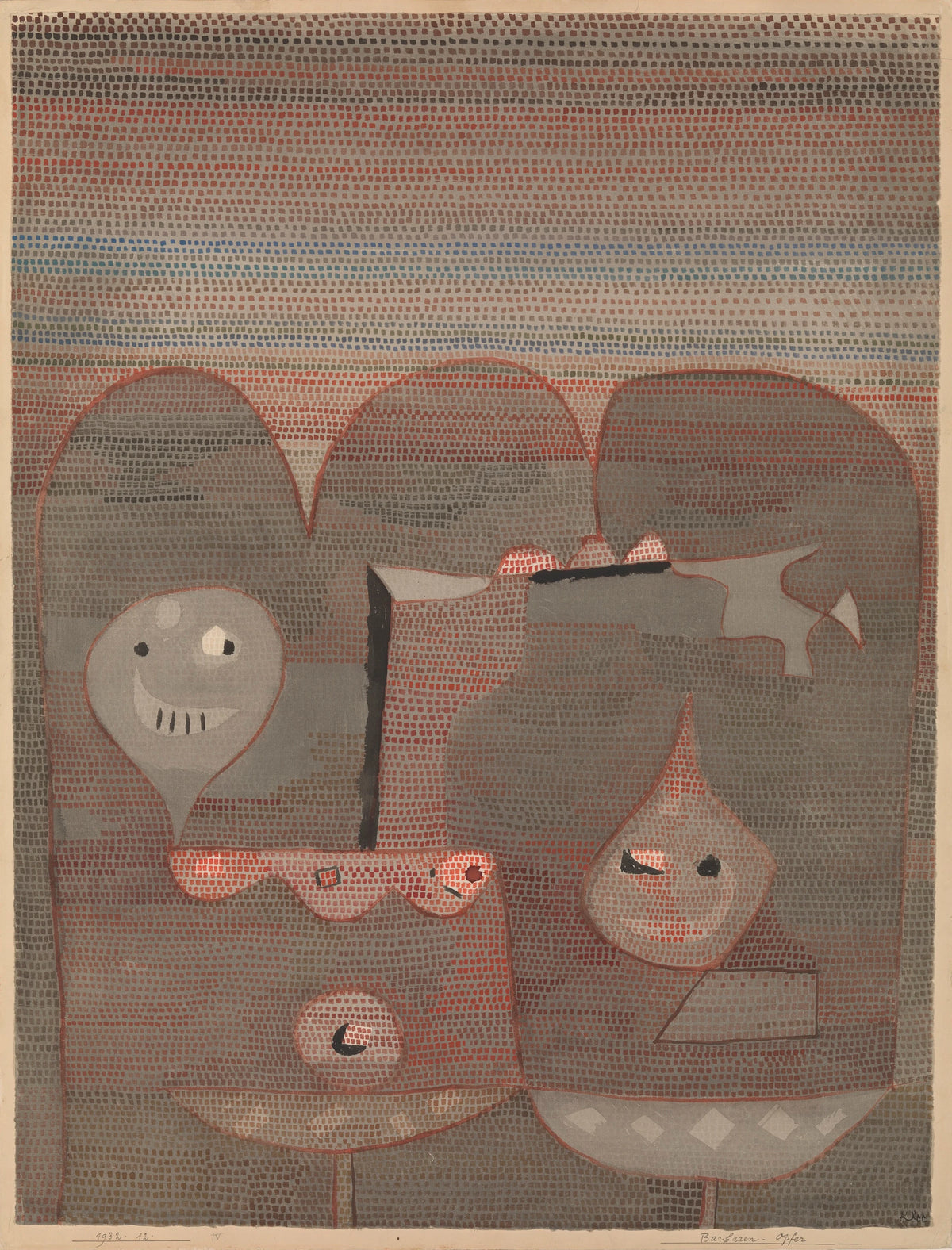 Paul Klee - Barbarian Sacrifice (1932)