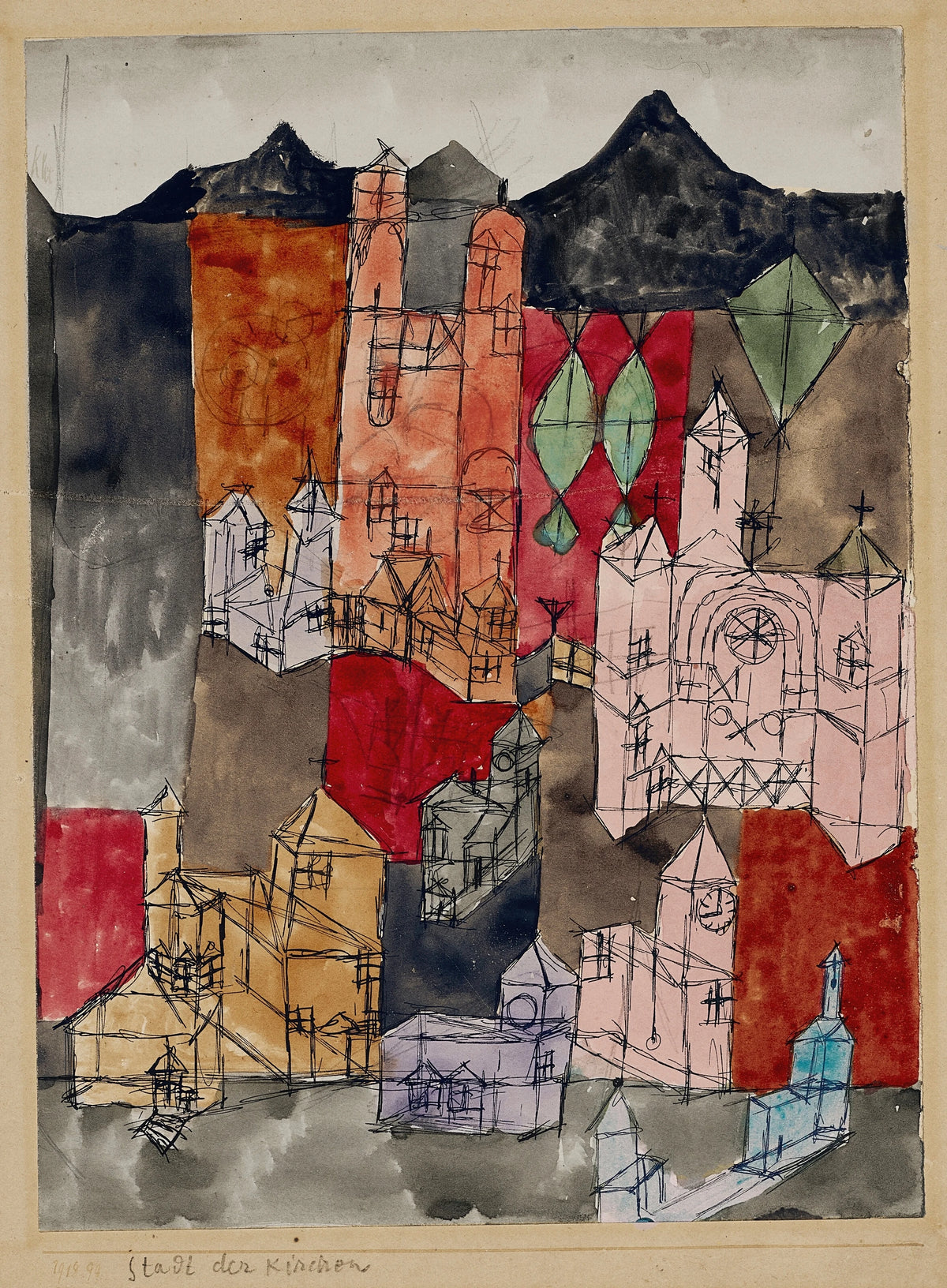 Paul Klee - Stadt der Kirchen (1918)