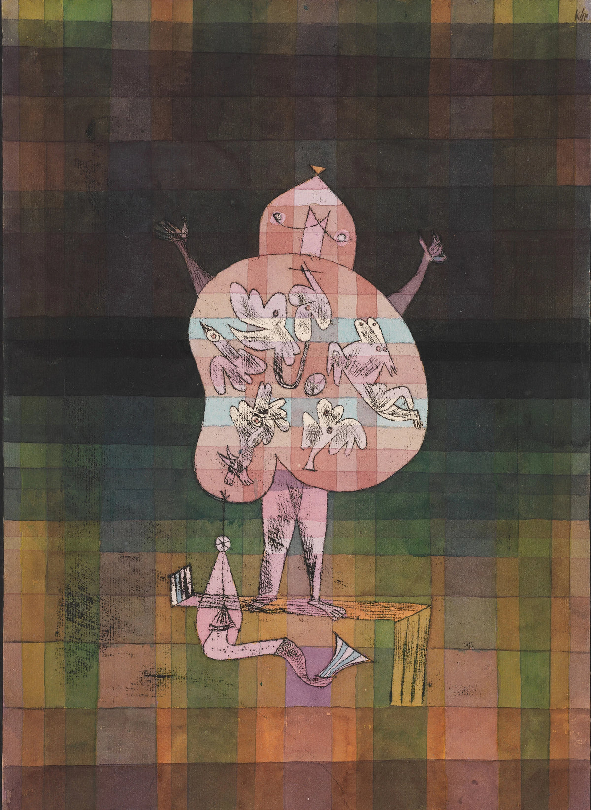 Paul Klee - Ventriloquist and Crier in the Moor (1923)