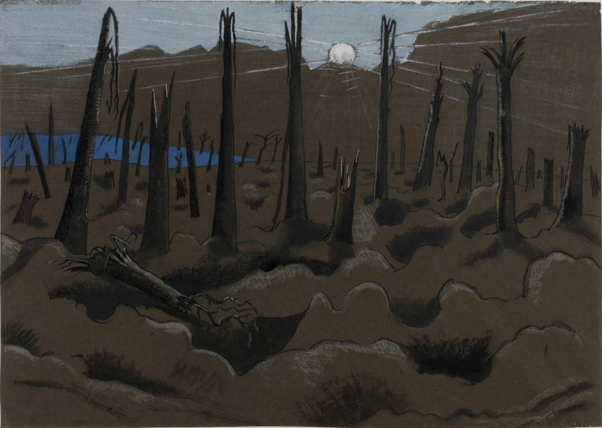 Paul Nash - Sunrise, Inverness Copse (1918)