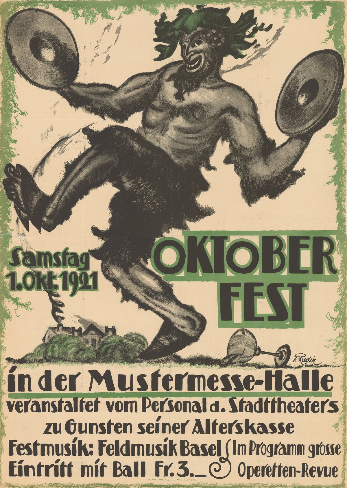 Paul Rudin - Oktoberfest in der Mustermesse-Halle (1921)