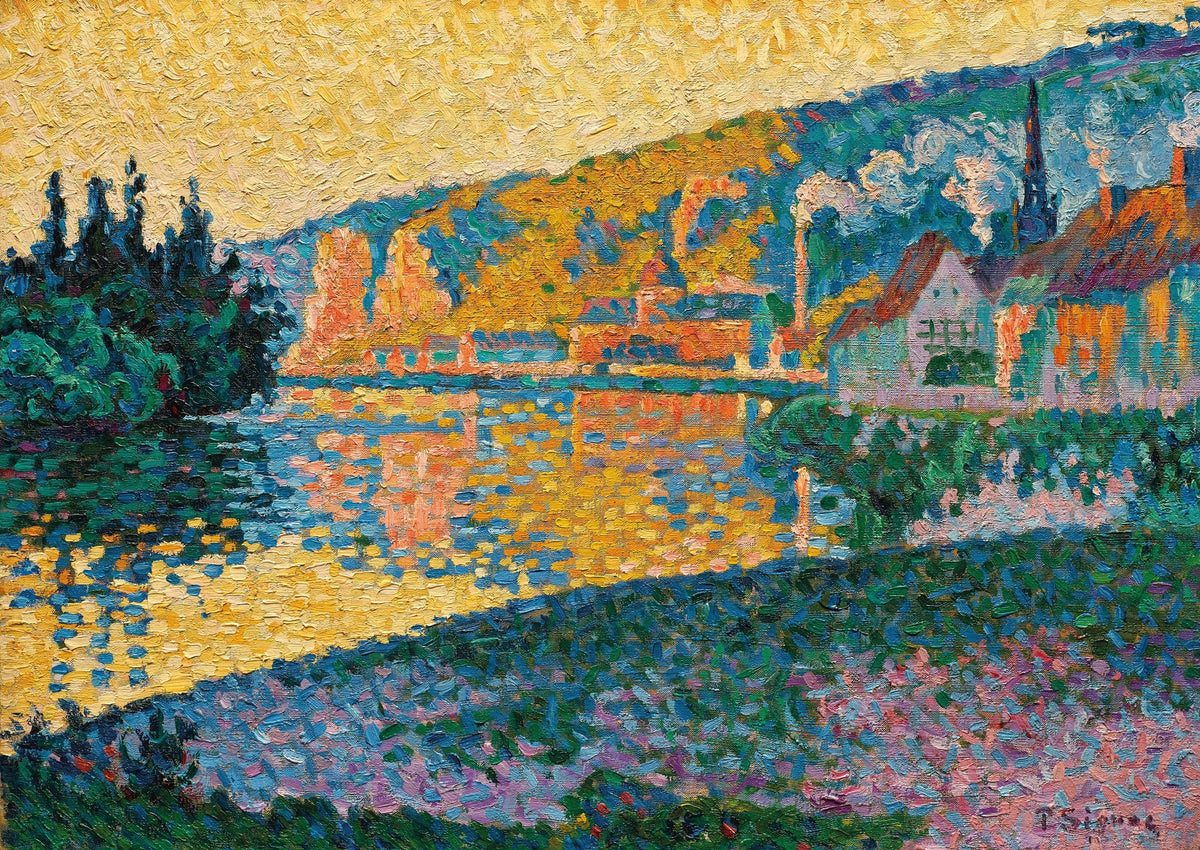 Paul Signac - Les Andelys. Soleil couchant (1898)