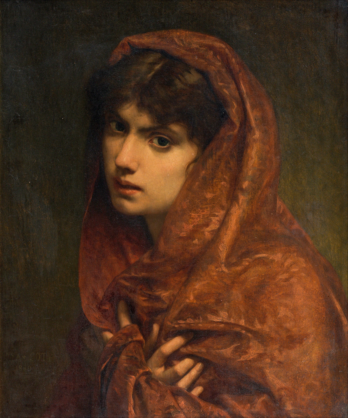 Pierre-Auguste Cot - Portrait of a girl (1880)