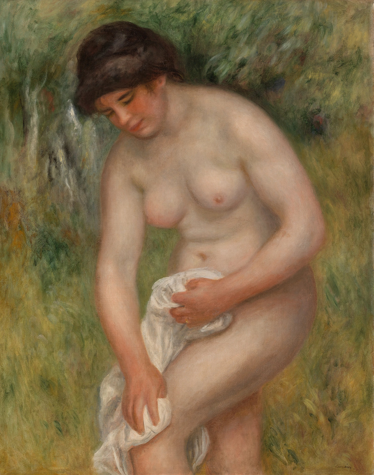 Pierre-Auguste Renoir - Bather Drying Herself (Baigneuse s'essuyant) (circa 1901-1902)