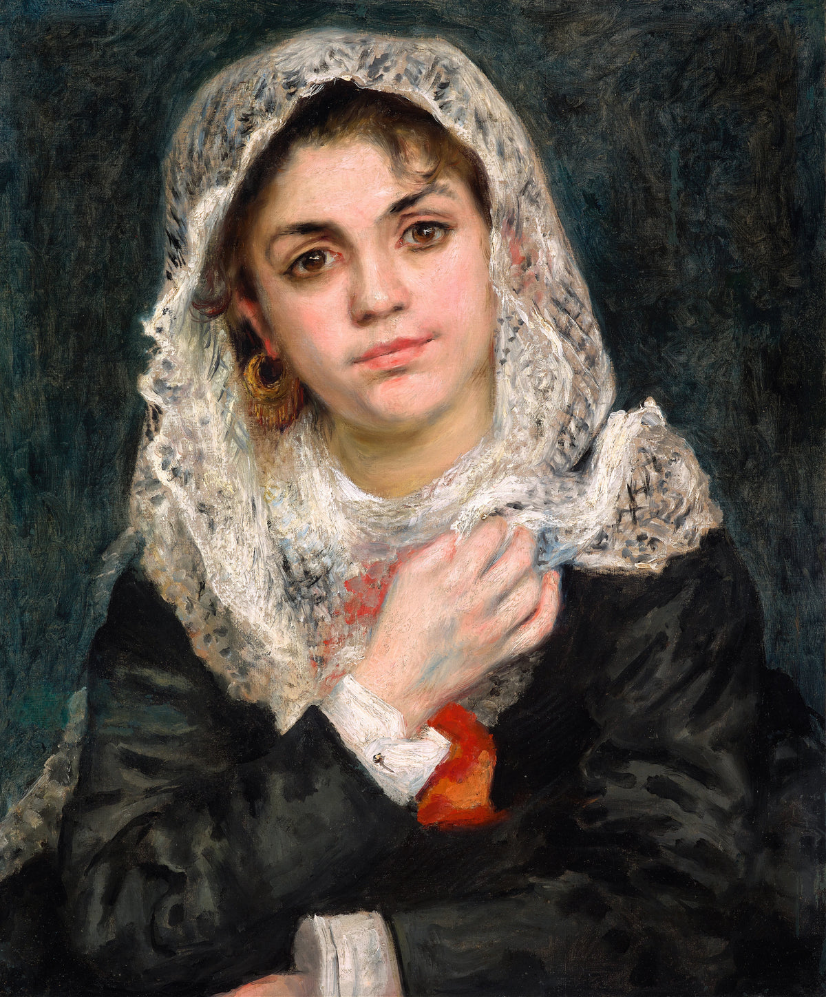 Pierre-Auguste Renoir - Lise in a White Shawl (circa 1872)