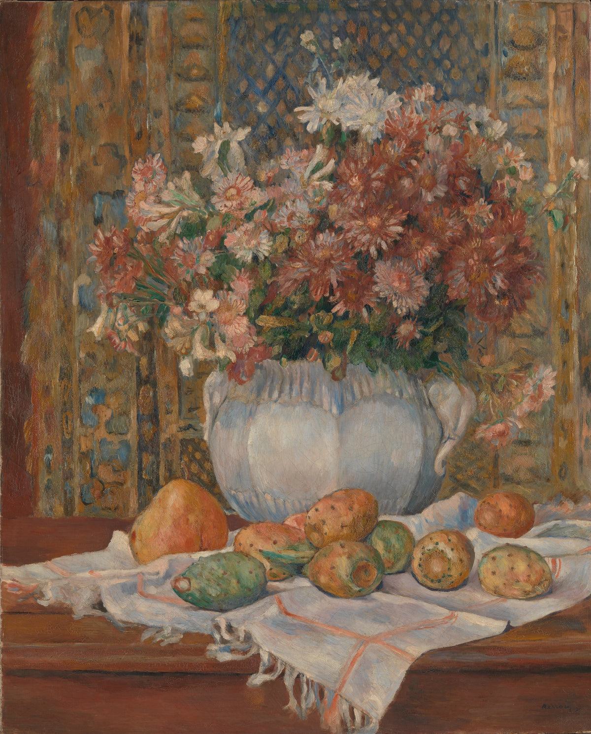 Pierre-Auguste Renoir - Still Life with Flowers and Prickly Pears (circa 1885)