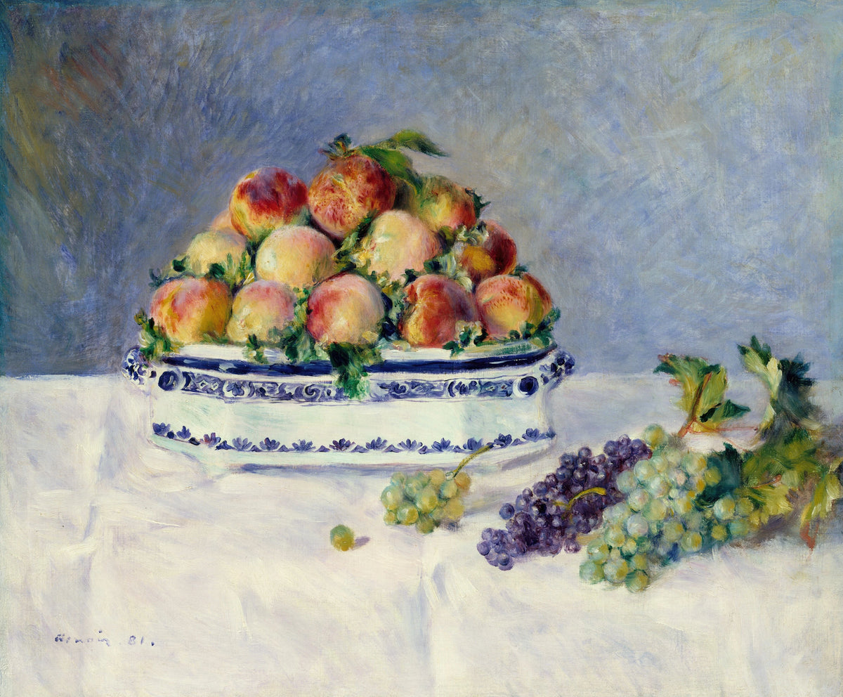 Pierre-Auguste Renoir - Still Life with Peaches and Grapes (1881)