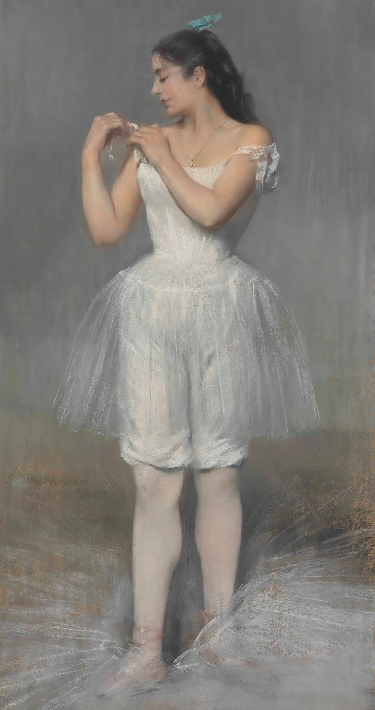 Pierre Carrier-Belleuse - Ballerina adjusting her Shoulder Strap (1899)