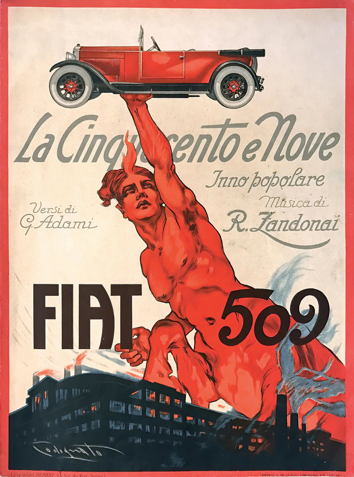 Plinio Codognato - Fiat 509 - La Cinquecento E Nove (1925)