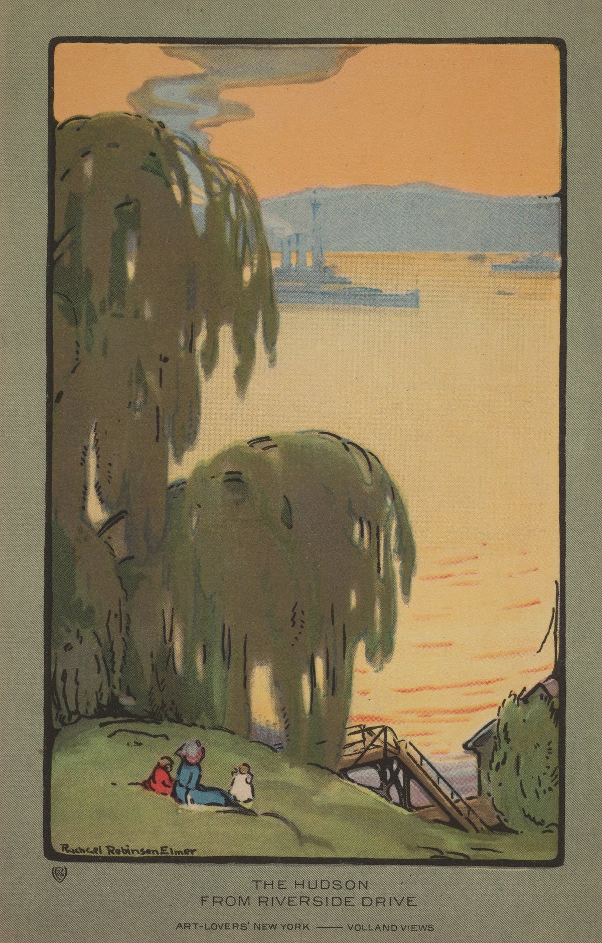 Rachael Robinson Elmer - The Hudson from Riverside Drive (1914)