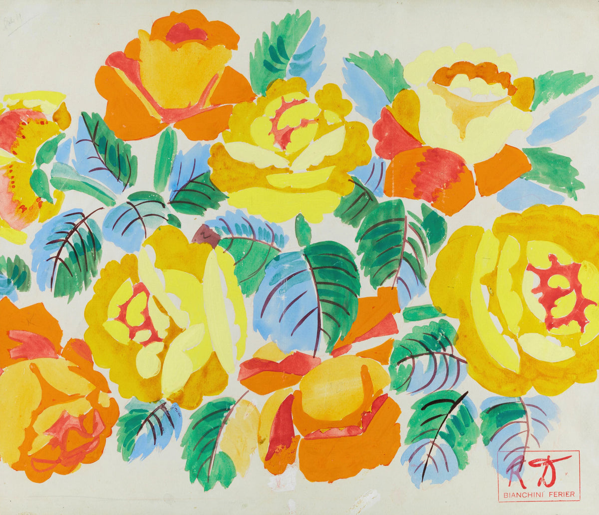 Raoul Dufy - Composition mit gelben Rosen (1920)