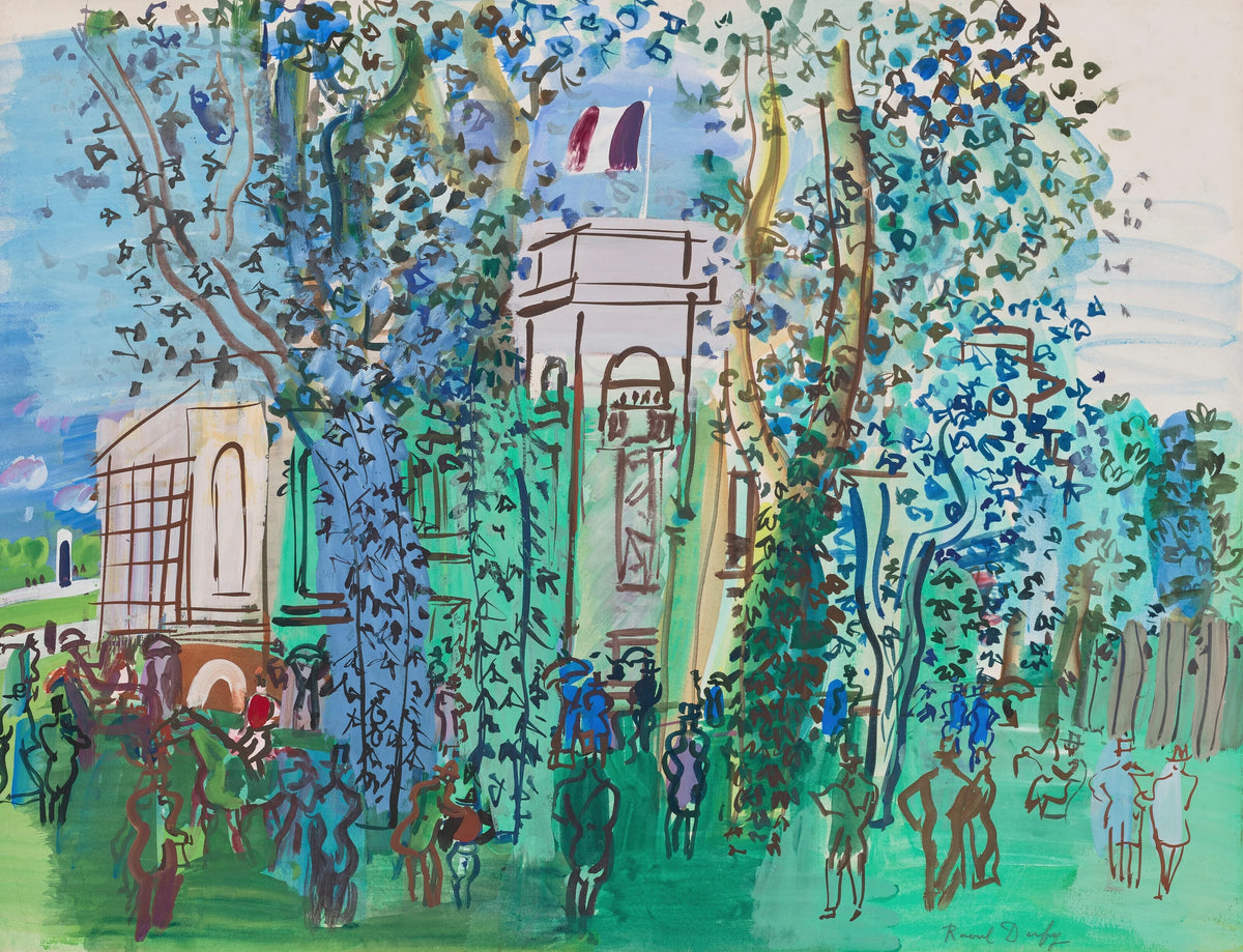 Raoul Dufy - Le Pesage à Deauville (circa 1930)