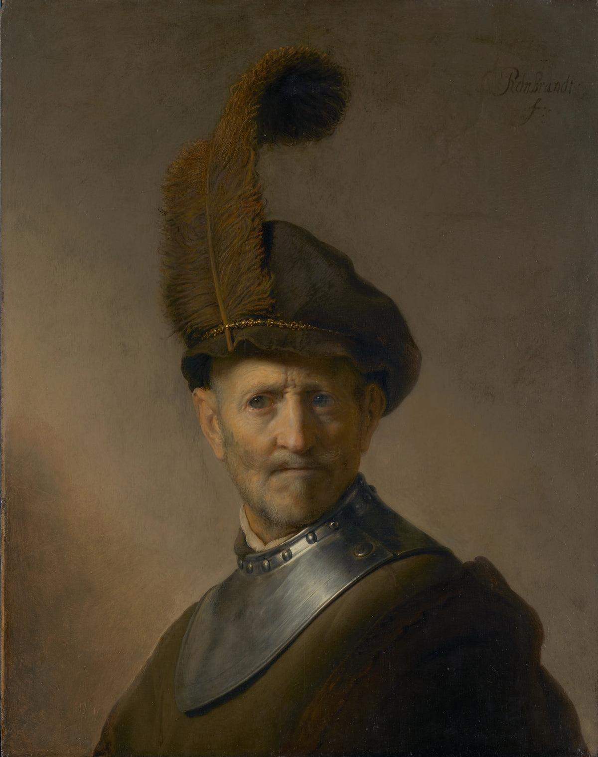 Rembrandt van Rijn - An Old Man in Military Costume (1630-1631)