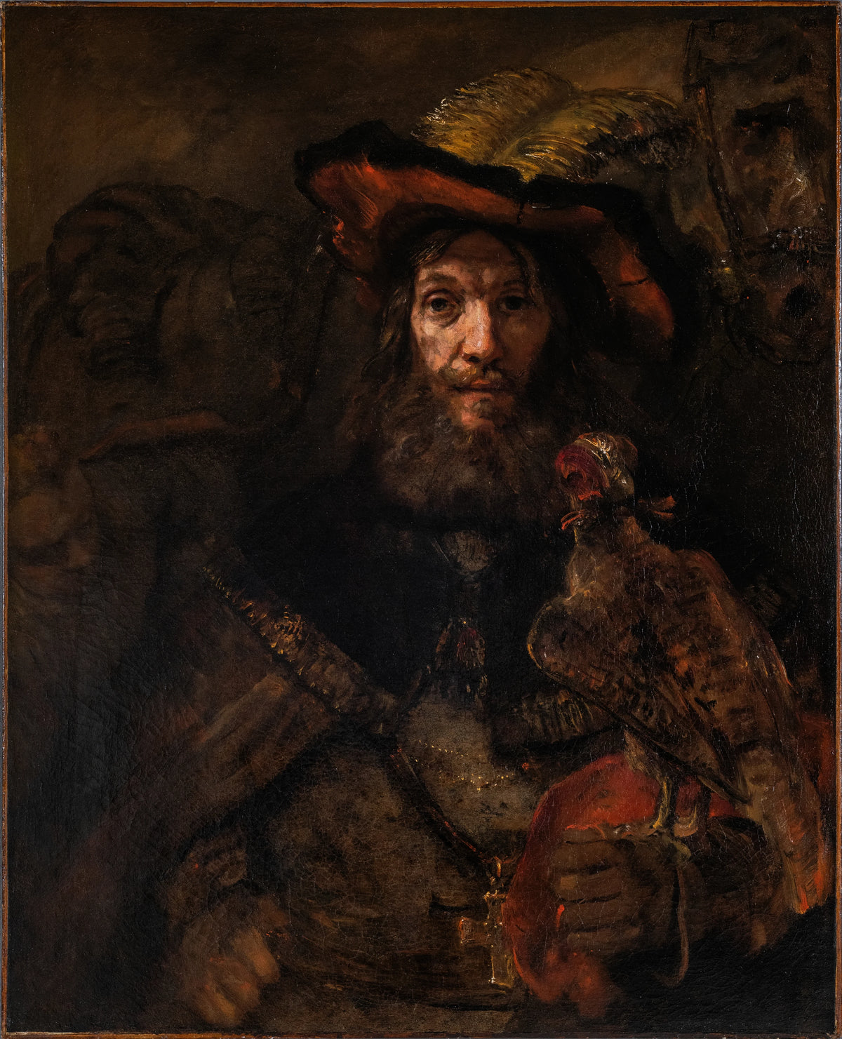 Rembrandt van Rijn - The Knight with the Falcon (1660s)