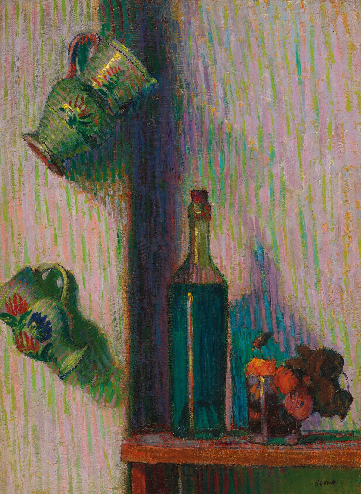 Roderic O'Conor - Flowers, bottle and two jugs (1891-92)