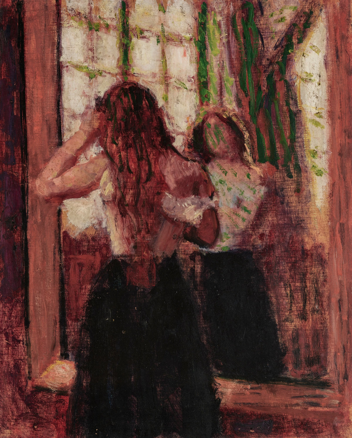 Roderic O'Conor - Girl arranging her hair in front of a mirror (circa 1909-10)