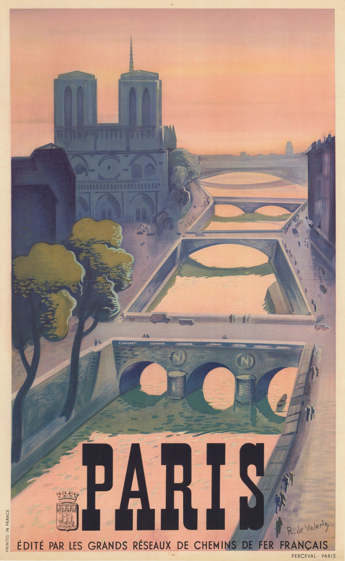 Roger de Valerio - Paris, édité par les grands réseaux de chemins de fer français (1937)