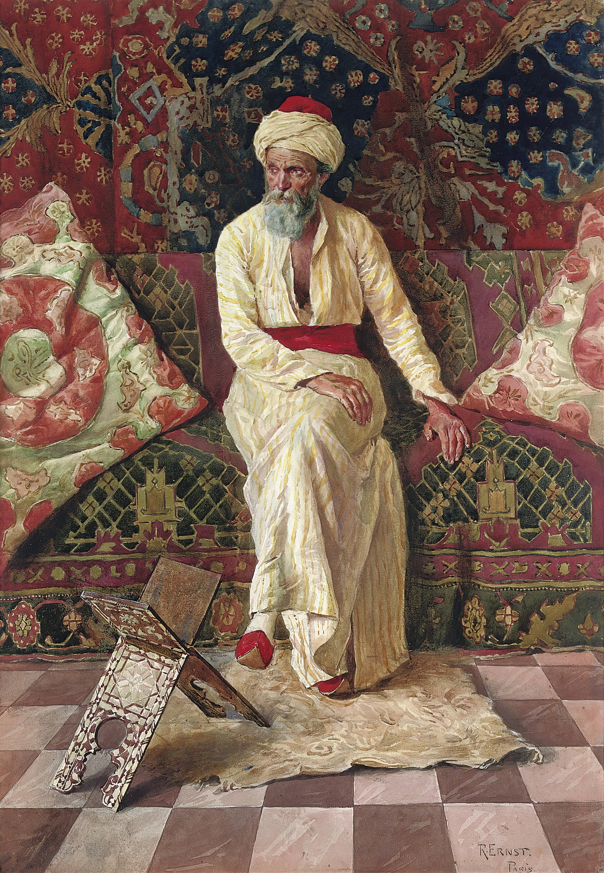 Rudolf Ernst - A pensive elder