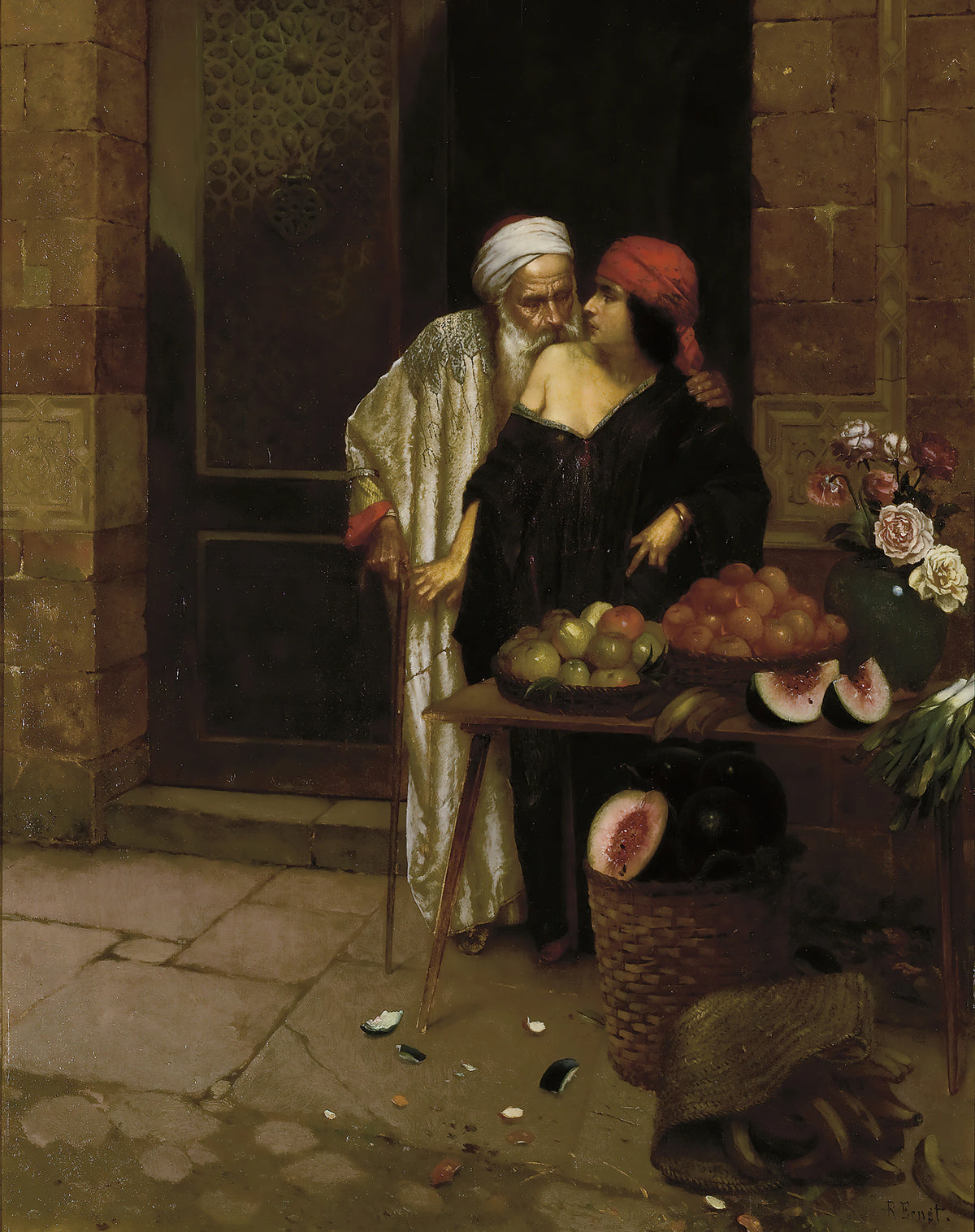 Rudolf Ernst - The Orange Seller