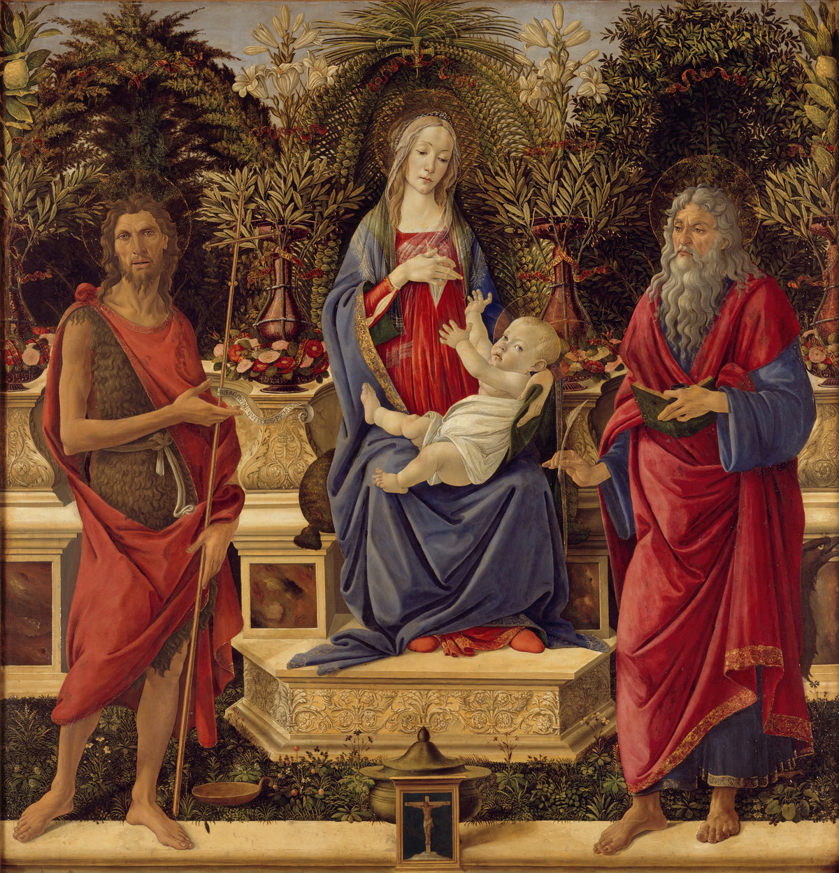 Sandro Botticelli - Madonna and Child with both Saints John (1484-1485)