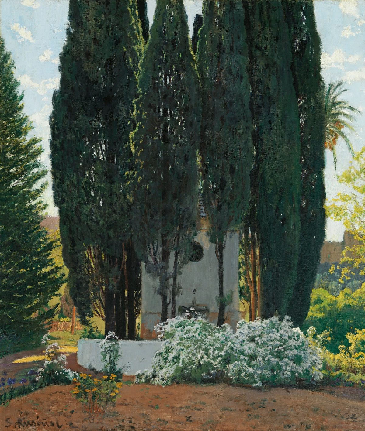 Santiago Rusiñol - La Fuente De Los Cipreses (The Cypress Fountain)