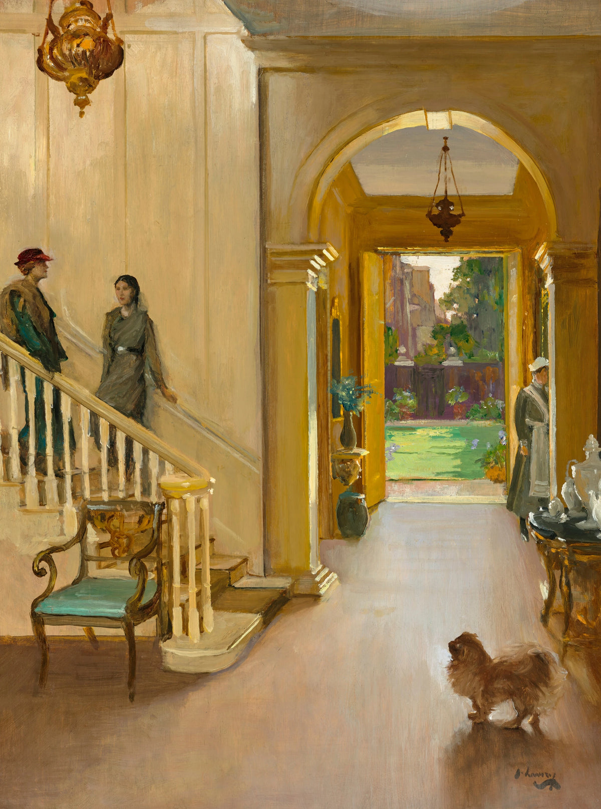 Sir John Lavery - The Hall, Argyll House - A Summer Day (1925)