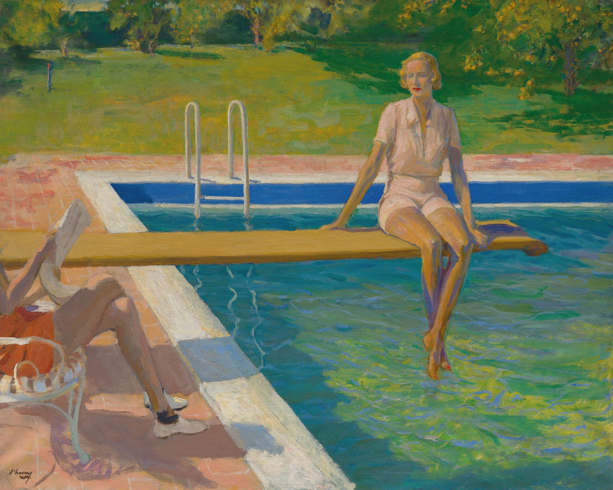 Sir John Lavery - The Viscountess Castlerosse, Palm Springs (1938)