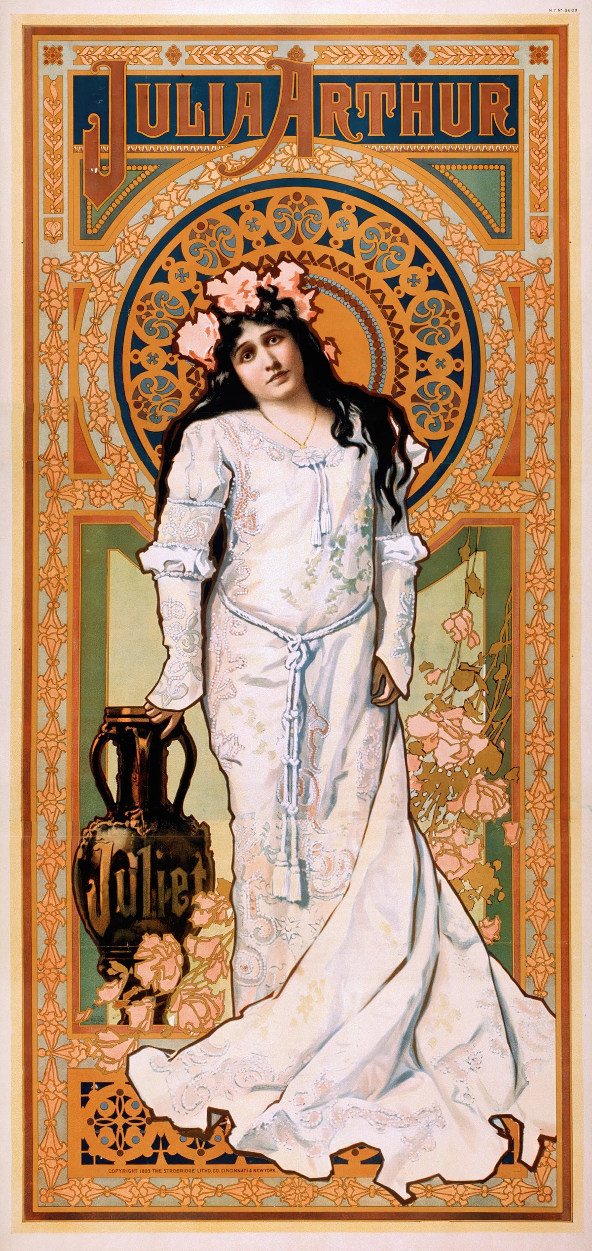 Strobridge & Co. Lith - Julia Arthur [as] Juliet (1899)