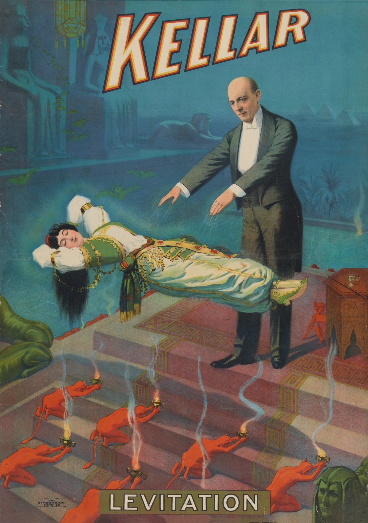 Strobridge & Co. Lith - Kellar; Levitation (1900)