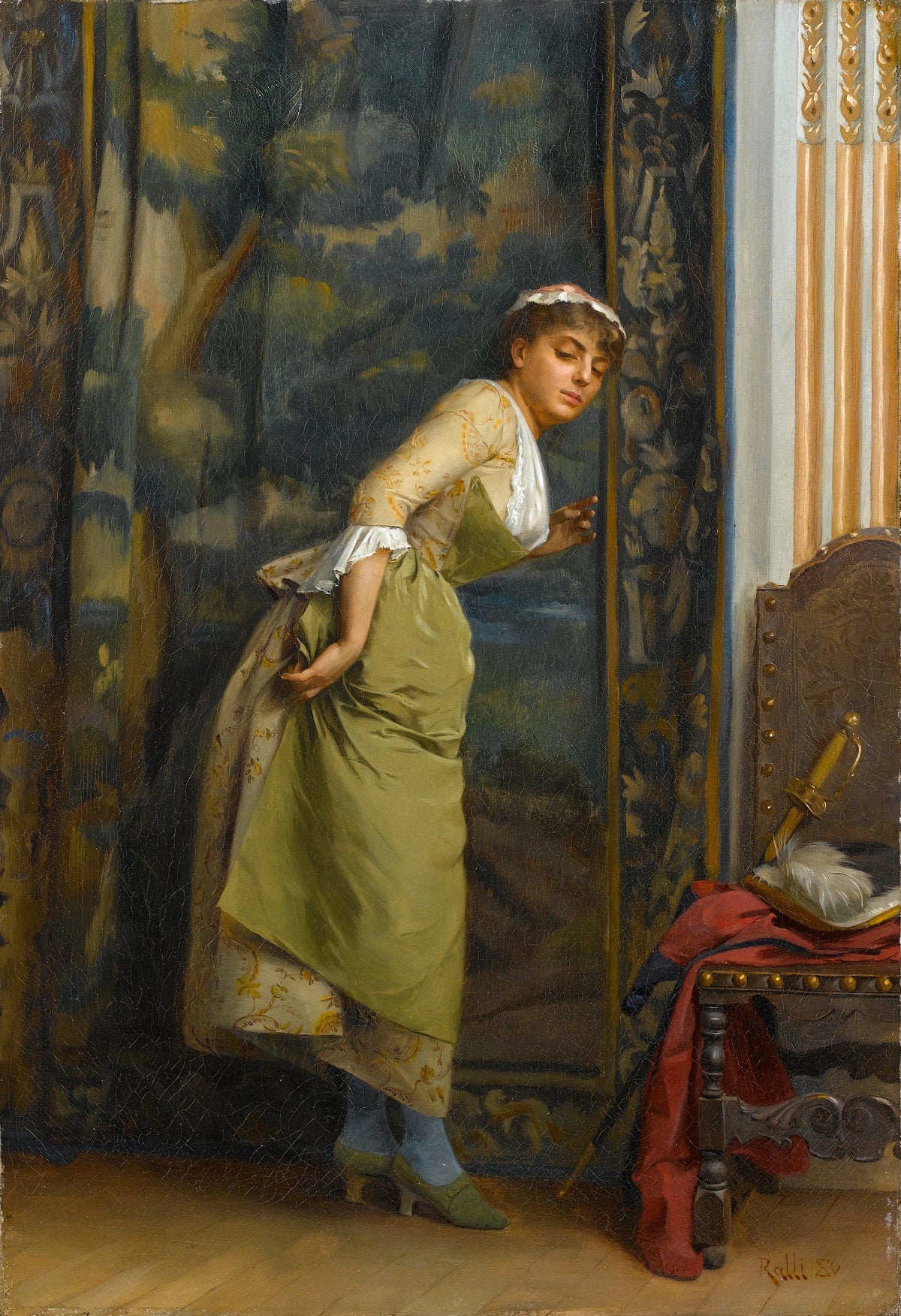 Theodoros Ralli - Eavesdropping (1880)