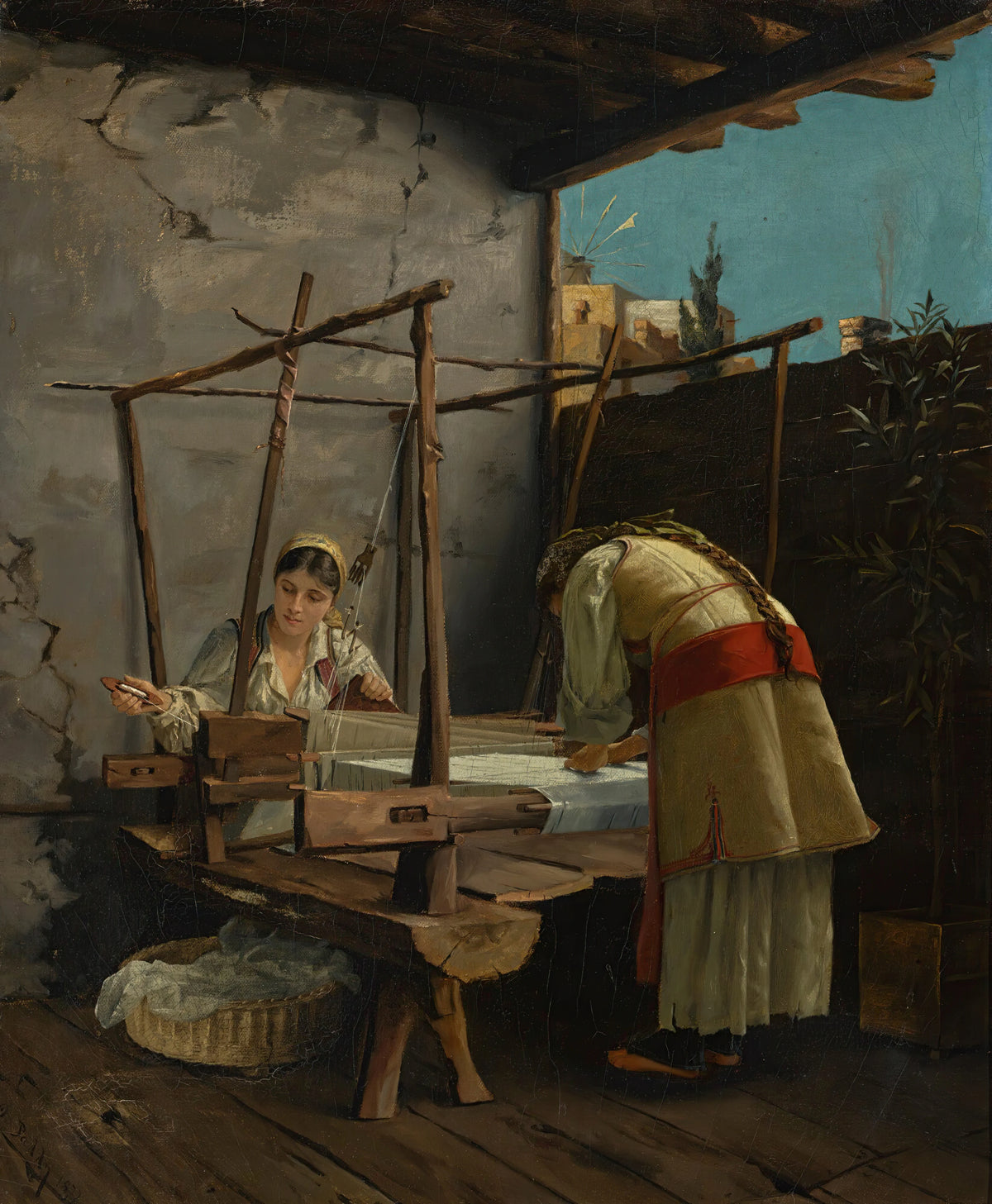 Theodoros Ralli - The Weavers, Arachova (1877)