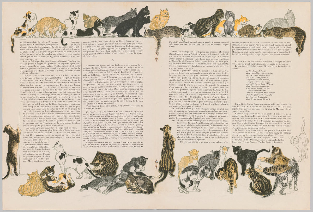 Théophile Alexandre Steinlen - On Cats by Jacques Dalbray (1901)