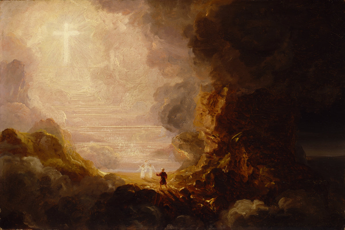 Thomas Cole - The Pilgrim of the Cross at the End of His Journey (study for series, The Cross and the World) (circa 1846-1848)