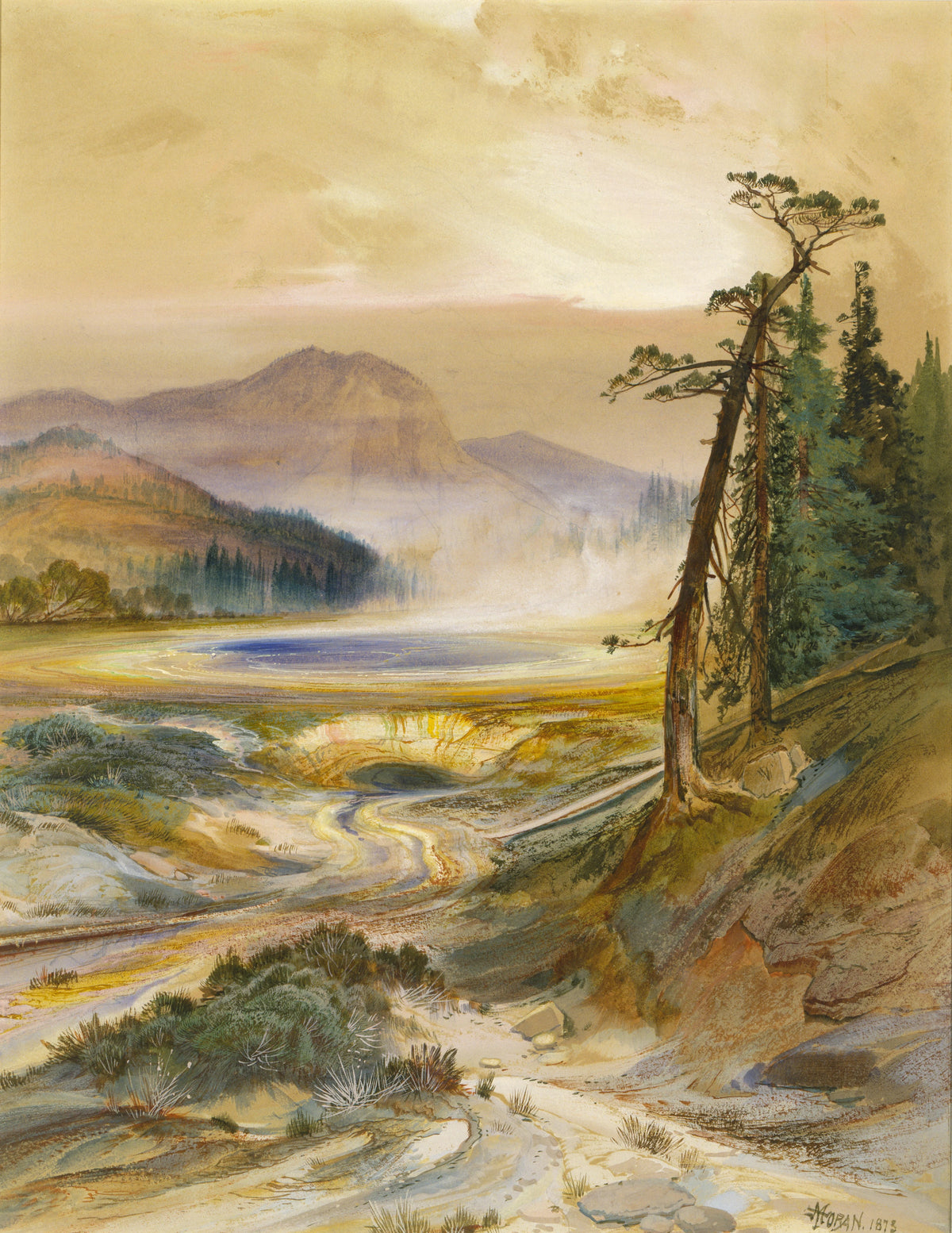 Thomas Moran - Excelsior Geyser, Yellowstone Park (1873)