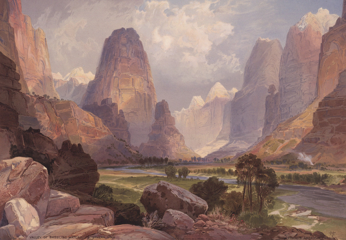 Thomas Moran - Valley of the Babbling Waters, Southern Utah (1875)