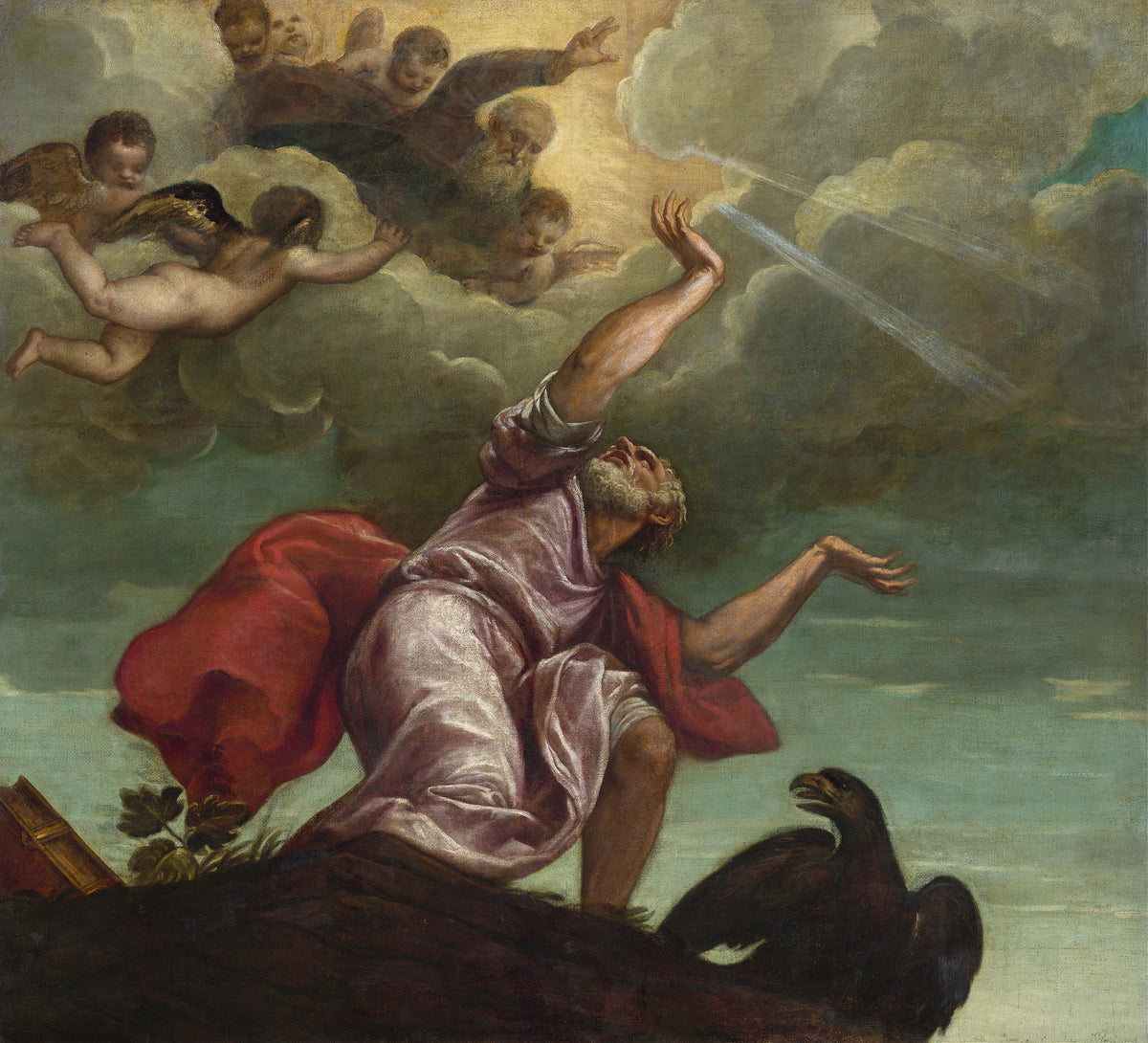 Titian - Saint John the Evangelist on Patmos (circa 1553-1555)