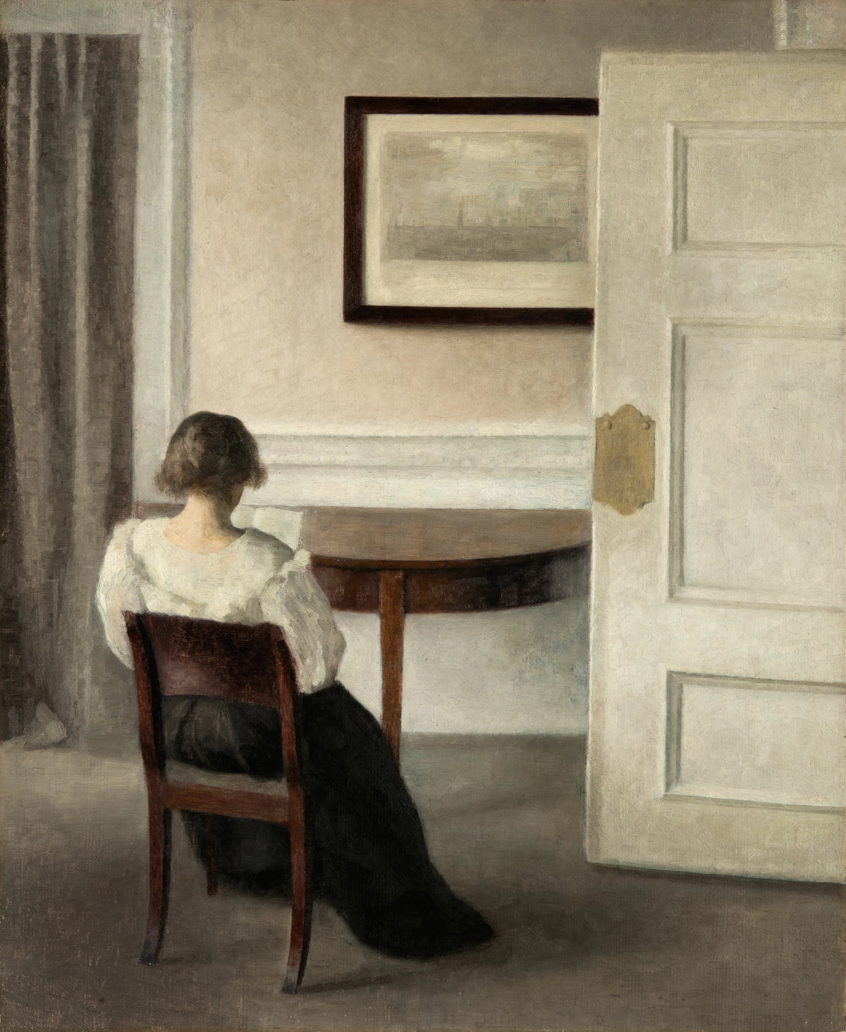 Vilhelm Hammershøi - Interior (circa 1899)